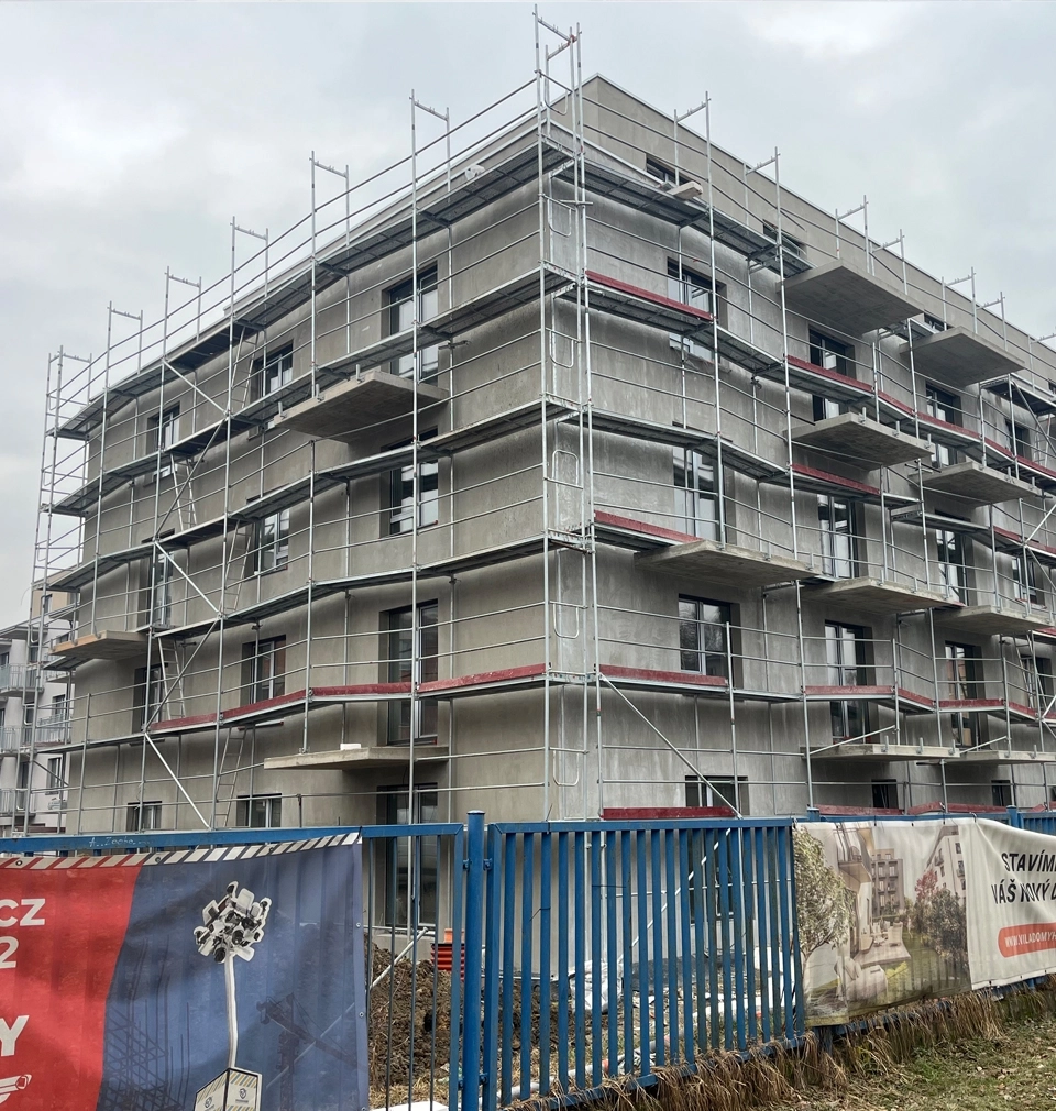 Viladomy Nová Hrabůvka - hrubá stavba dokončena